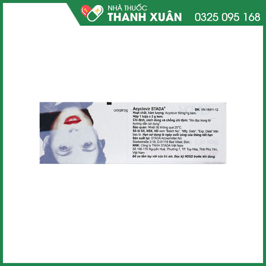 Acyclovir STADA kem bôi da điều trị nhiễm virus Herpes simplex da